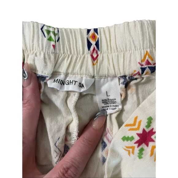 Midnight Sky Embroidered Linen Blend Vest & Pants Set – Size L - Picture 5 of 6